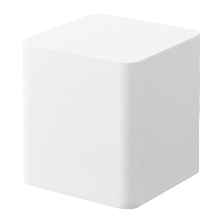 Yamazaki Tower Jewelry Organizer Square 4-Tier White